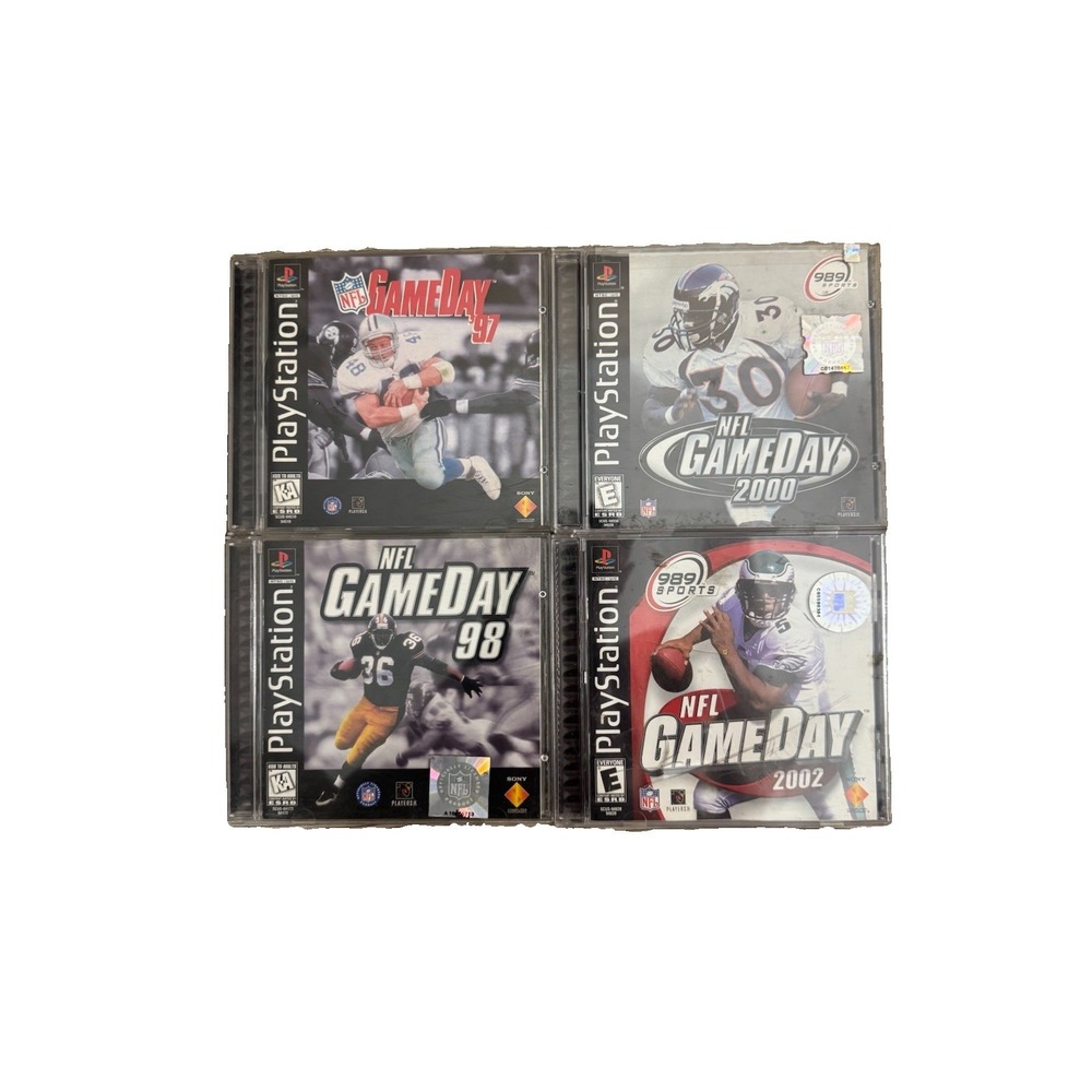 NFL GameDay PS1 Lot 97 98 2000 2002 CIB Complete Tested Working 4 Games